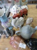 Novelty Elephant Teapot and a Quantity of Assorted
