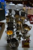 Collection of Pewter and Plated Tankards