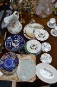 Collection of Wall Plates, Serving Dishes, Candles