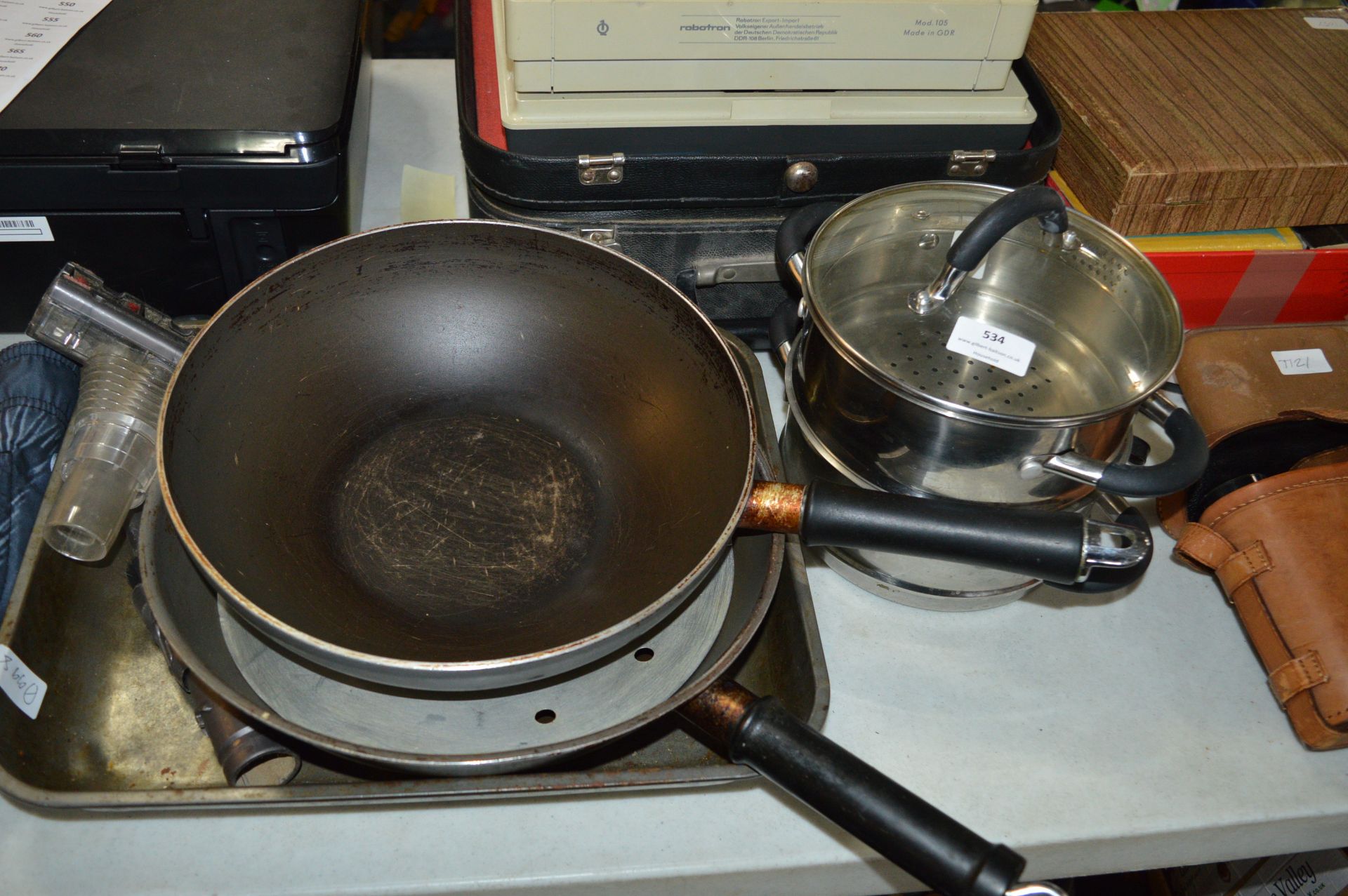 Collection of Metal Pans and Cookware