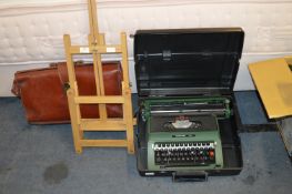 Vintage Typewriter, Easel and a Briefcase