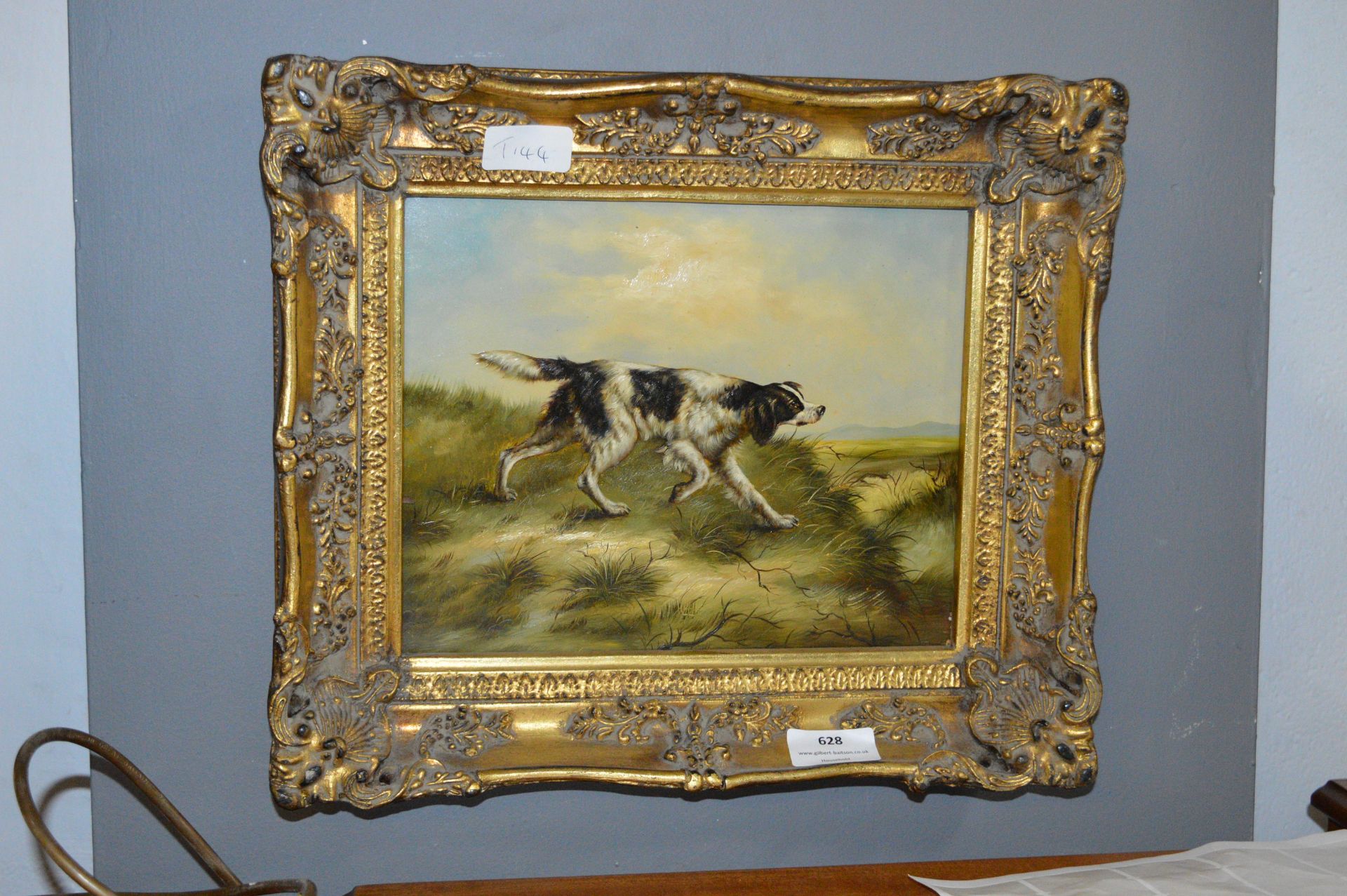 Gilt Framed Painting - Springer Spaniel