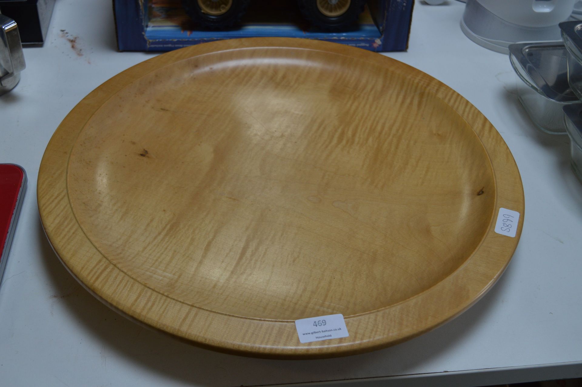 Large Turned Wood Fruit Bowl