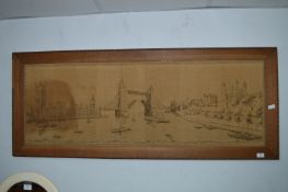 Large Framed Tapestry - London Bridge