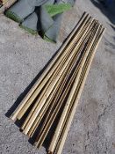 Ten Strips of 360cm Wooden Fence Capping