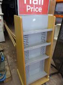 Wood Framed Double Sided Shop Display Unit on Whee
