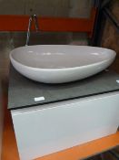 *Contemporary Sink Unit with Chrome Tap
