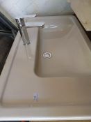 *Large Contemporary Oblong Sink with Chrome Tap