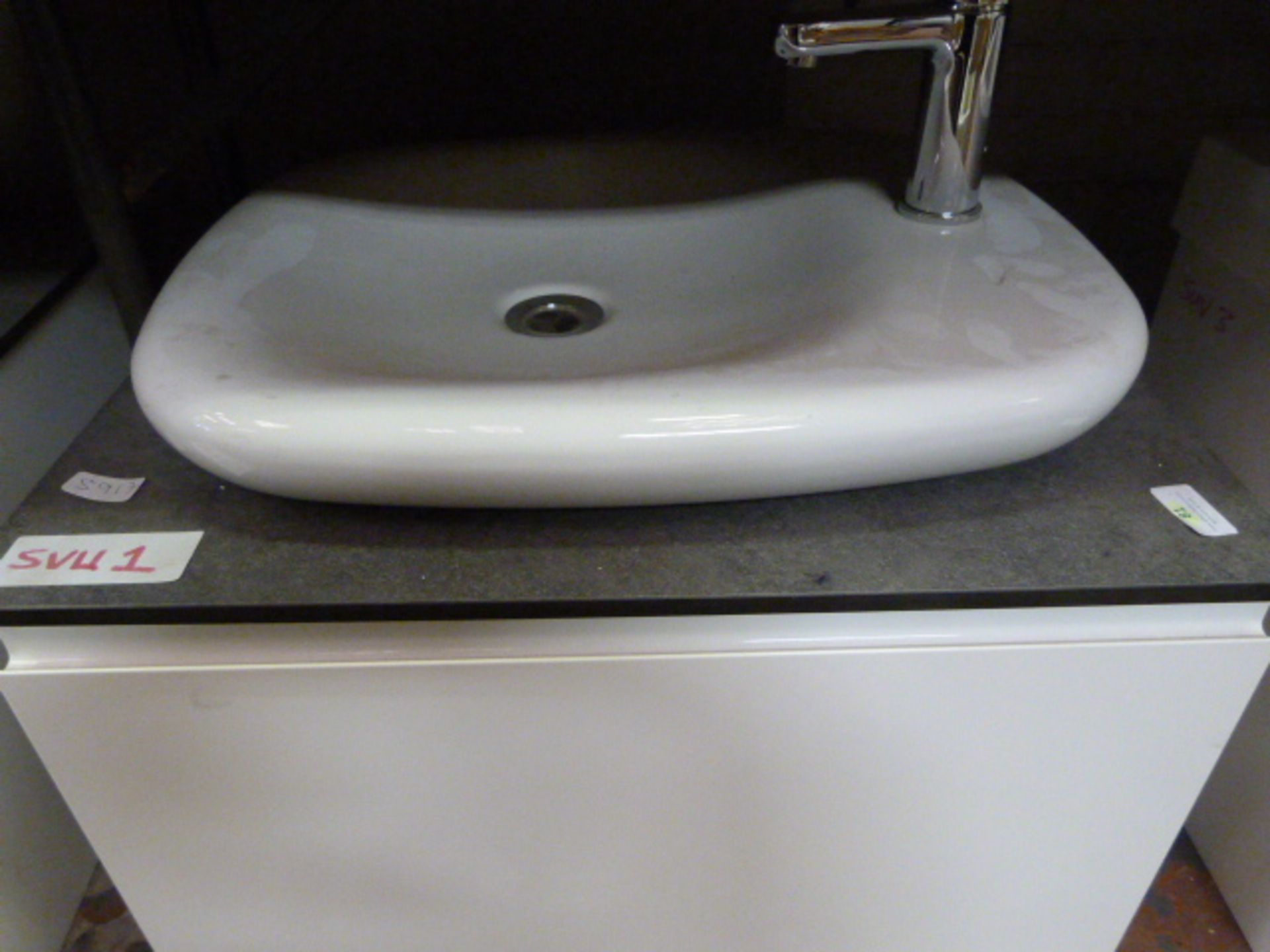 *Contemporary Sink Unit with Chrome Tap
