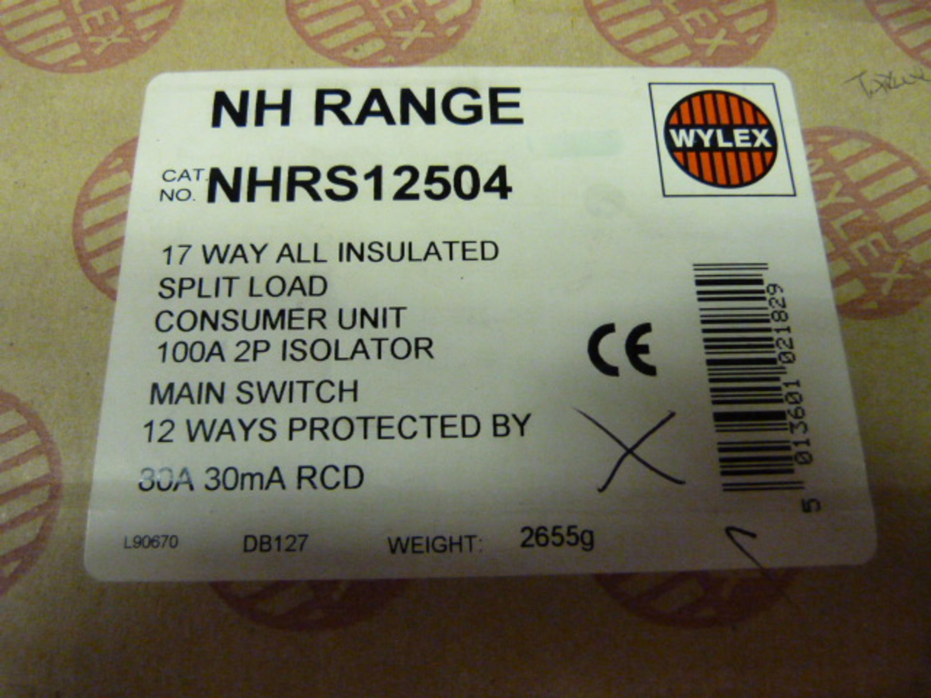 *Wylex NHRS12504 17-Way Split Load Consumer Unit