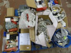 Pallet of Electrical Fittings Including Cable, Con