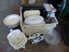 Box of Assorted Decorative China and Kitchen Ware