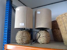 Pair of Rope Style Lamps