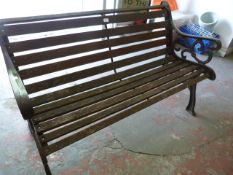 Garden Bench with Cast Iron Bench Ends
