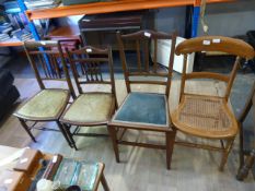 Four Assorted Hall Chairs