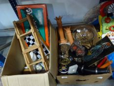 Two Boxes of Assorted Decorative Items, Games, etc