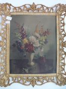 Ornate Framed Print - Still Life Flowers