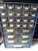 25 Drawer Metal and Plastic Storage Unit