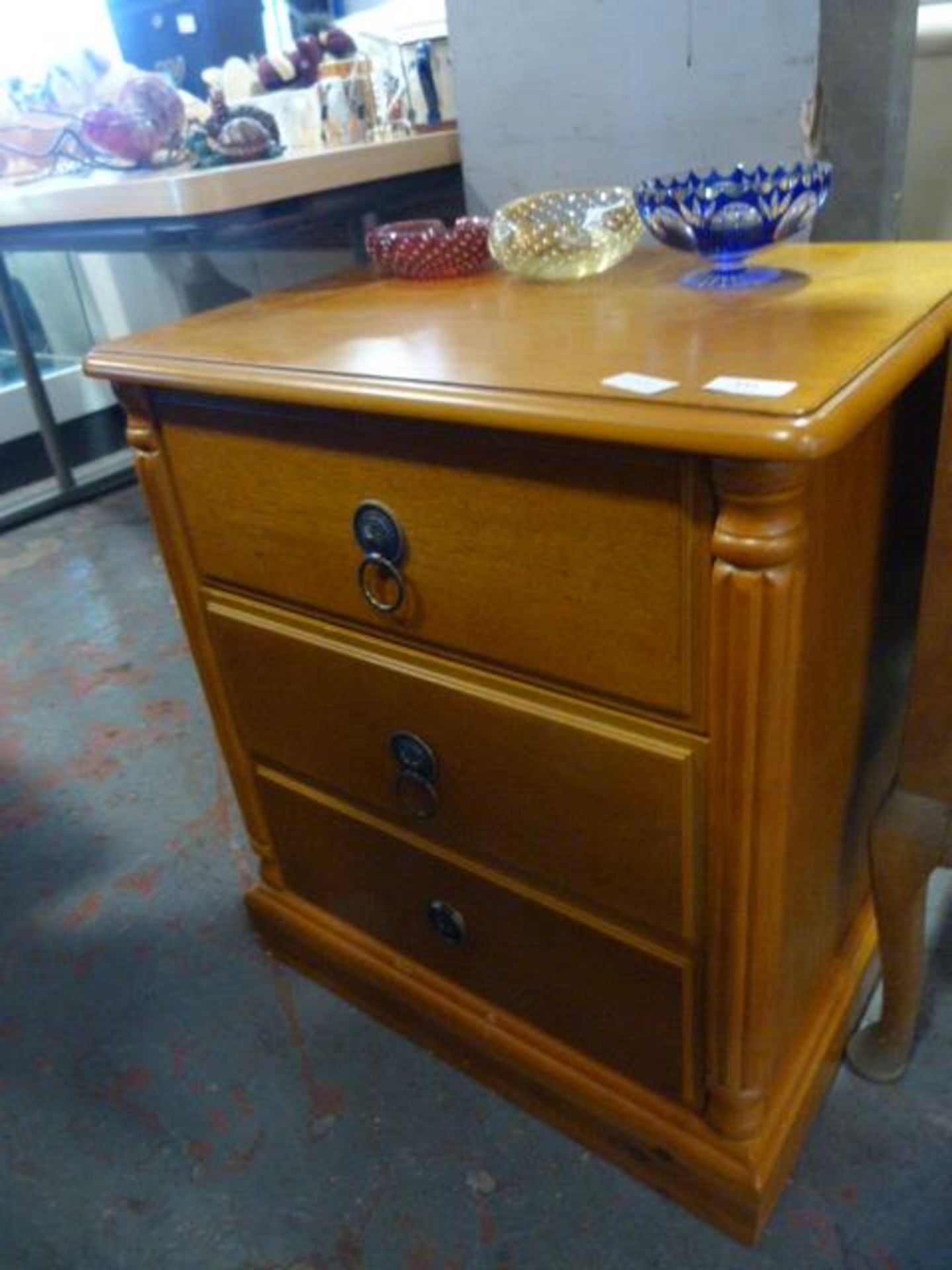 Three Drawer Bedside Cabinet