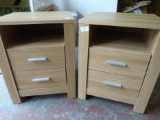 Pair of Ash Effect Bedside Cabinets