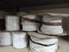 *Nine Spools of White Bell Wire and Cable