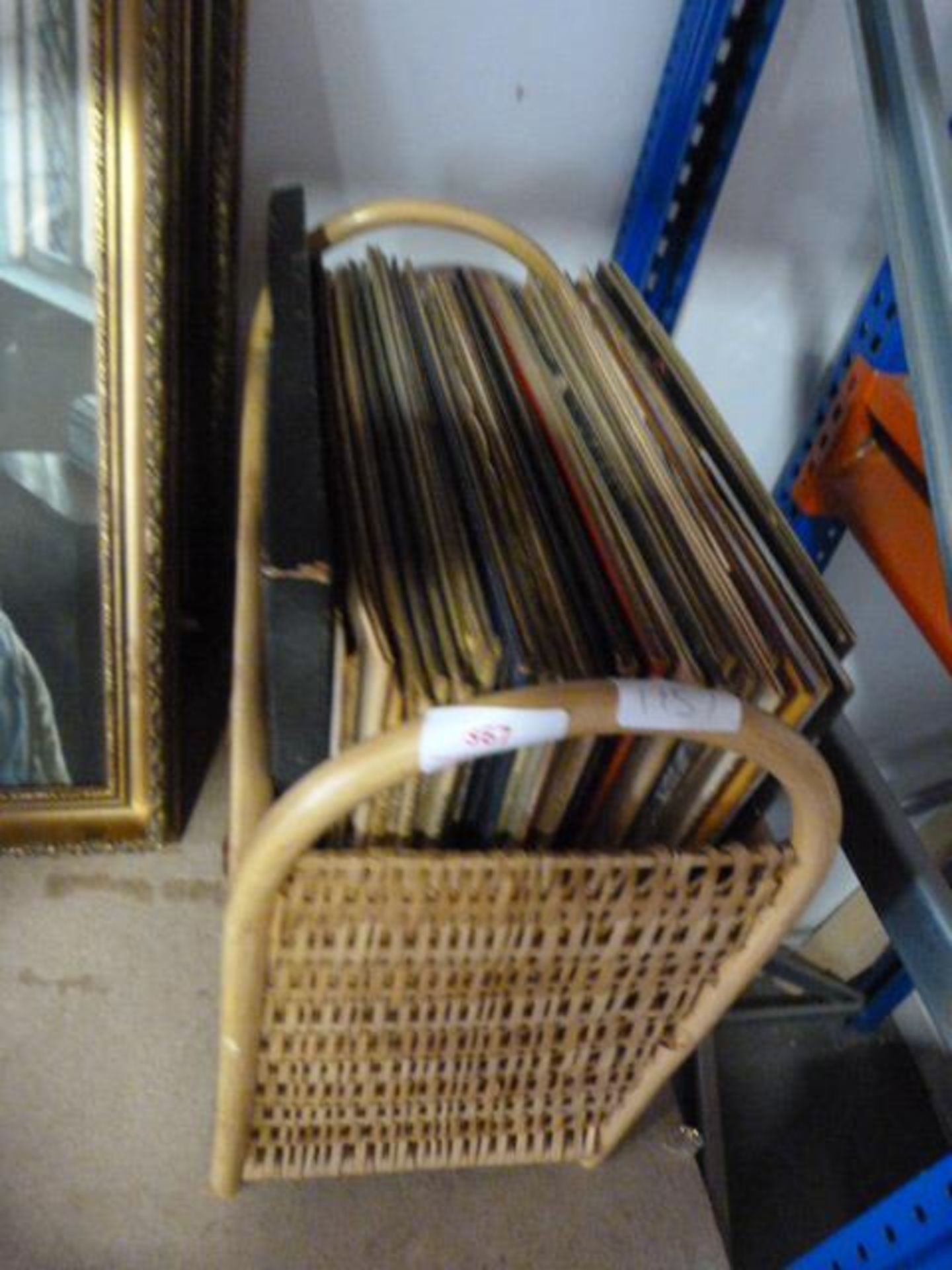 Magazine Rack Containing a Quantity of LP Records