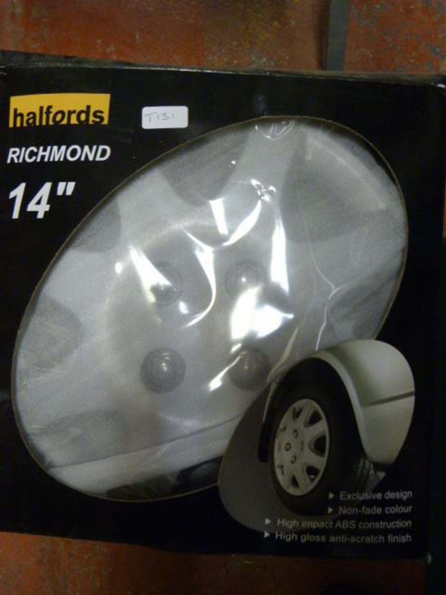 Four 14" Halfords Richmond Wheel Trims