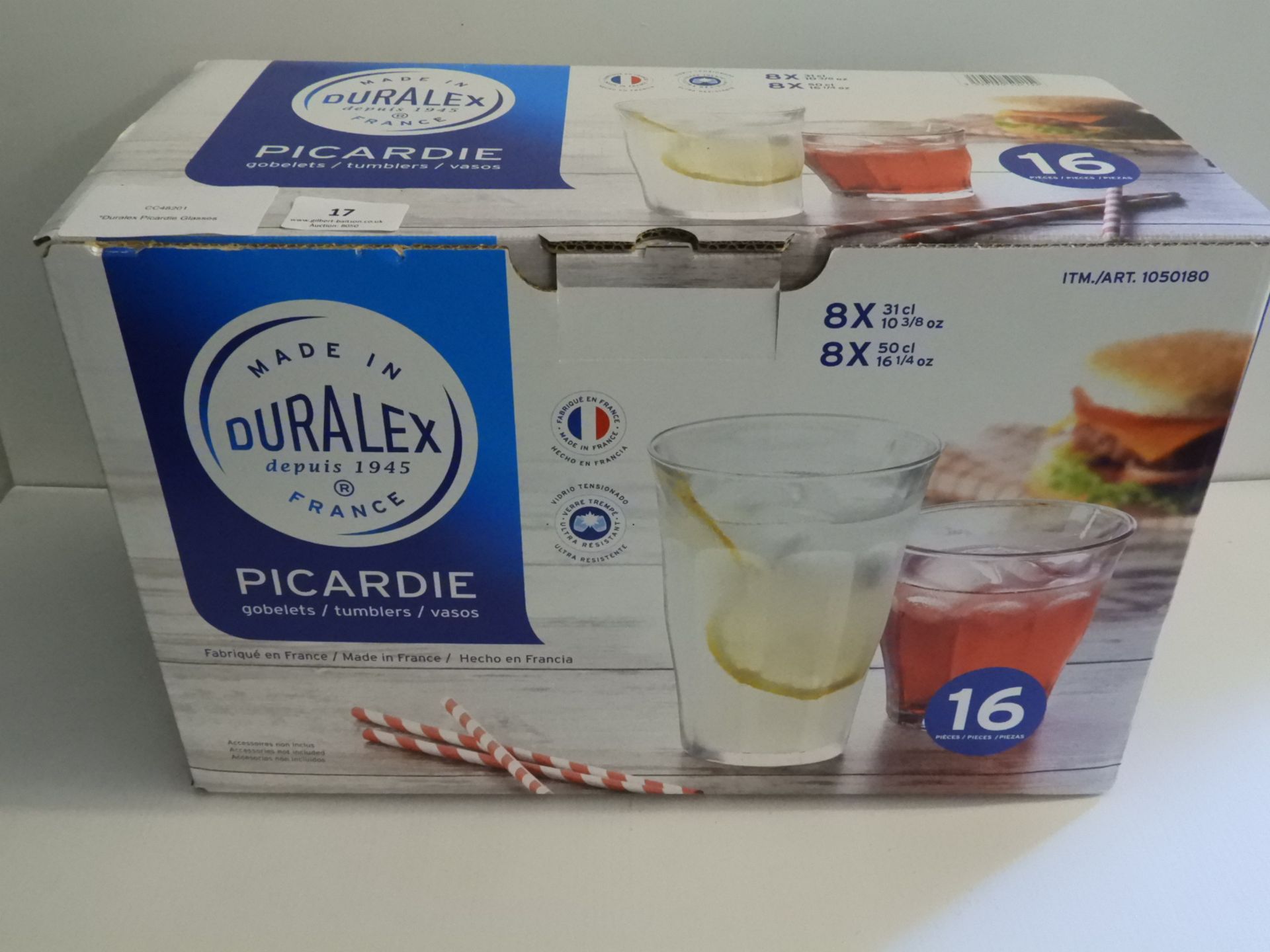 *Duralex Picardie 16 Piece Tumbler Set