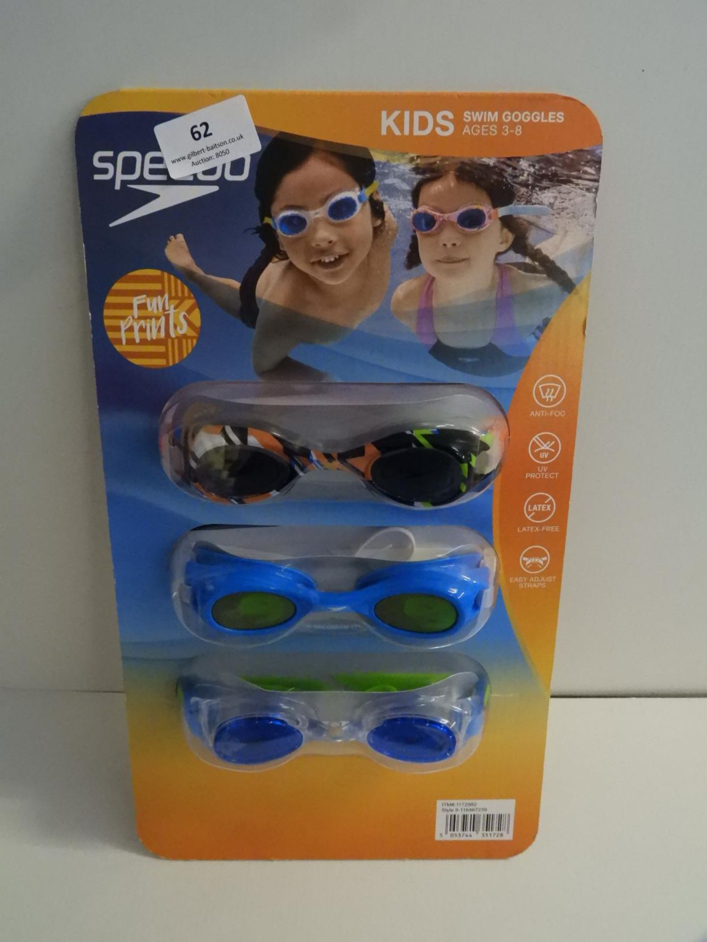 *Speedo Kids Goggles 3pc Set