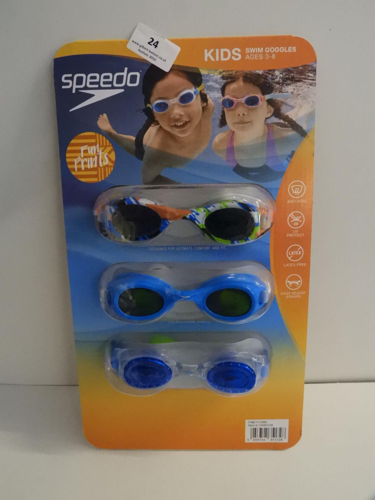 *Speedo Kids Goggles 3pc Set