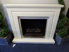 *Whitham 48" Fireplace with Electric Log Effect Fire