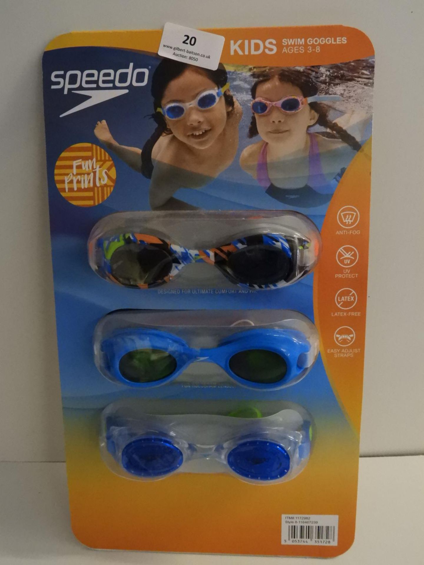 *Speedo Kids Goggles 3pc Set