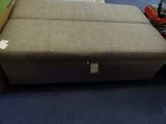*Upholstered Ottoman/Fold Out Bed (Grey Tweed)
