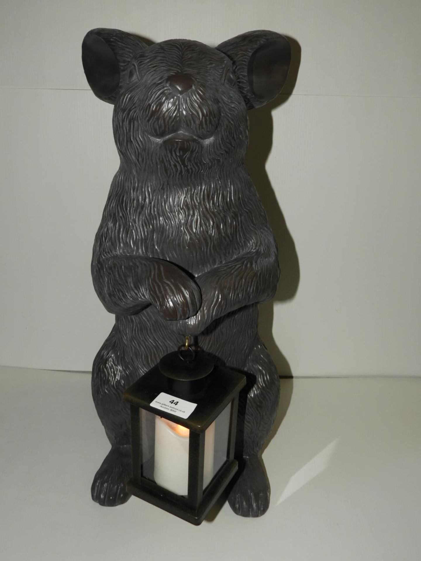 *20" Rabbit Statue with LED Lantern