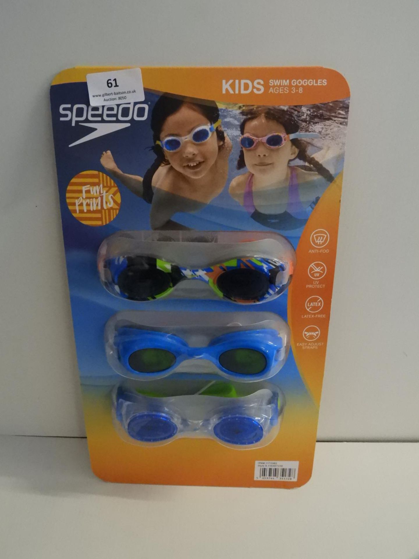 *Speedo Kids Goggles 3pc Set