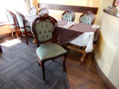 *Fifty Six Traditional Style Dining Chairs with Button Backs and Upholstered Seats