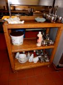 *Three Tier Wooden Catering Trolley