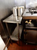 *Stainless Steel Infill Unit with Under Shelf and Upstand to Rear 34x70cm