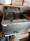 *Electric Countertop Two Basket, Single Compartment Fryer