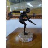 Bronze Art Deco Statuette - Exotic Dancer