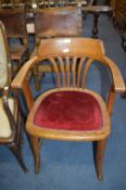 Victorian Oak Captains Chair