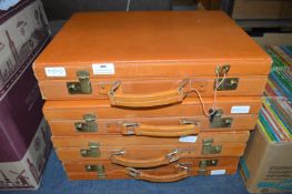 Four Pig Skin Leather Briefcases
