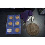 Collection of Assorted Medals and WWI Plaque - Jam