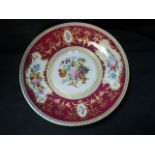 Large French Bowl with Floral Painted Design