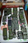 Tray Lot of Vintage Dinky Military Vehicles