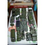 Tray Lot of Vintage Dinky Military Vehicles