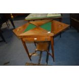 Inlaid Mahogany Gaming Table