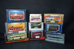 Eight Assorted Diecast Model Busses by Matchbox, Corgi and Others