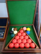 Boxed Snooker Ball Set and Triangle