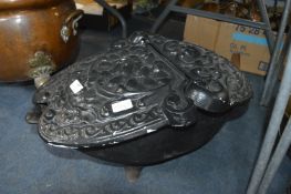 Victorian Cast Iron Decorative Coal Scuttle